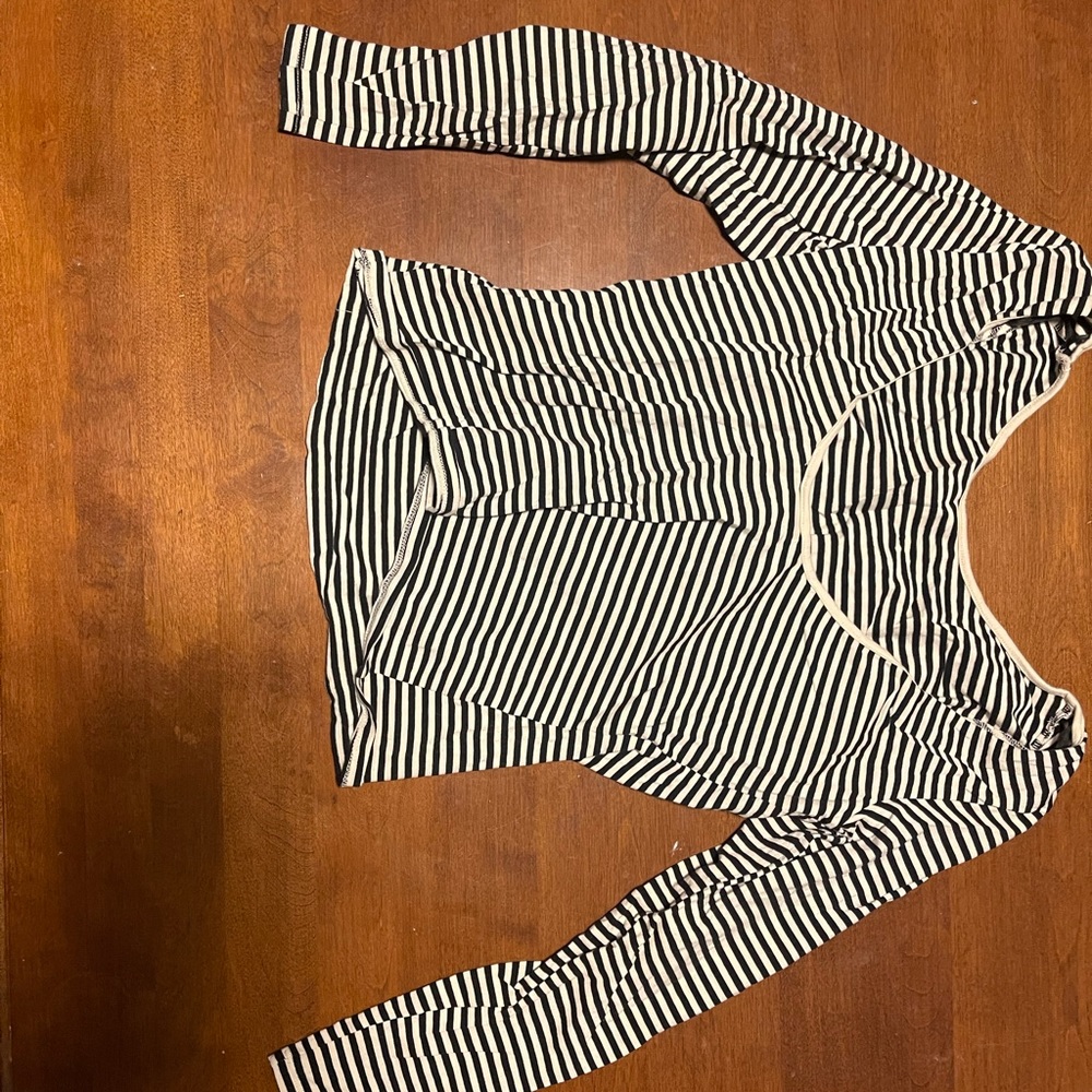 Beige and black top from H&M